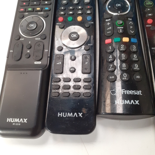 13 - Humax. Quantity of remote controls in largely good condition. All Humax, various models