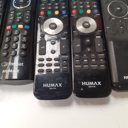 13 - Humax. Quantity of remote controls in largely good condition. All Humax, various models