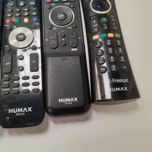13 - Humax. Quantity of remote controls in largely good condition. All Humax, various models