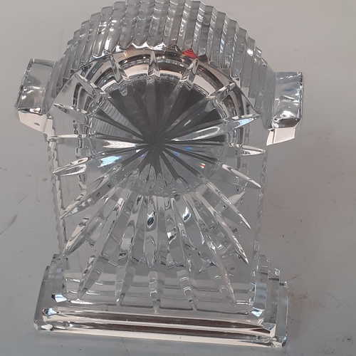 7 - Waterford Crystal glass mantle clock. Approx 7