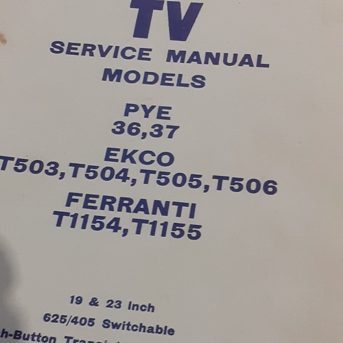 28 - Large quantity of Pye service manuals mainly from 50s, 60s and 70s. Good readable condition given ag... 