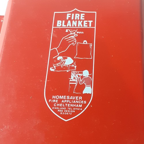 6 - Homesaver fire appliances, metal cased fire blanket. Never opened.