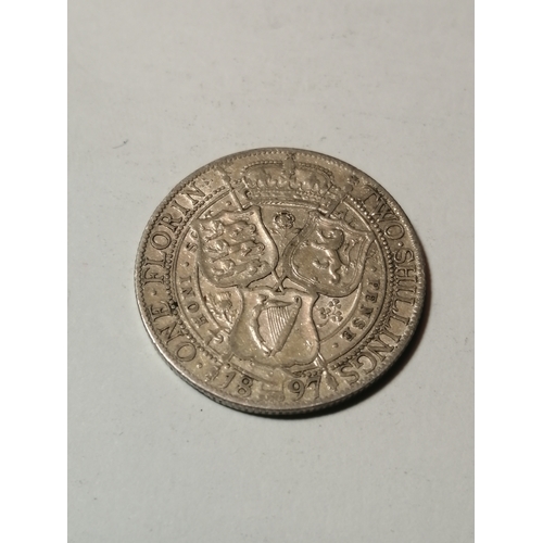 29A - COINS : 1897 Victorian florin