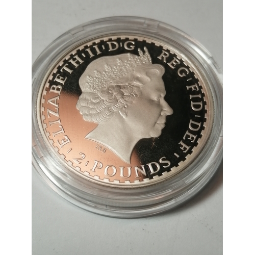 38A - COINS : 2010 Britannia 2 pounds coin silver proof (1 ounce of 0.999 silver) Only 6539 minted