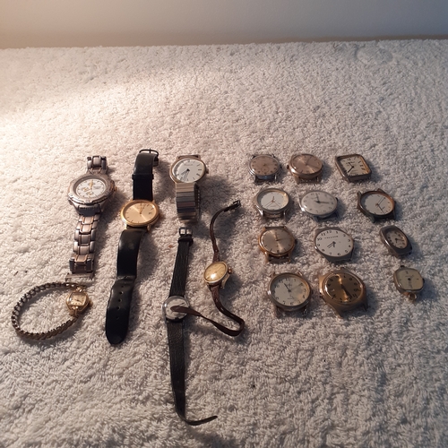 39 - A quantity of watches and watch faces including a Pierre Gordni, titanium, quartz movement, water re... 