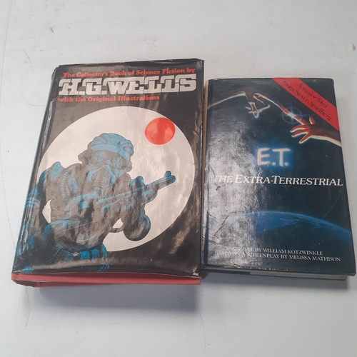 13 - 2 books 1979 and 1982. The collectors book of science fiction by HG Wells and E.T the extra terrestr... 