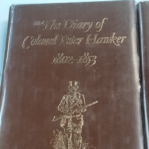 4 - 2 volume set of The Diary of Colonel Peter Hawker 1802-1853. Protective sleeves in good readable con... 