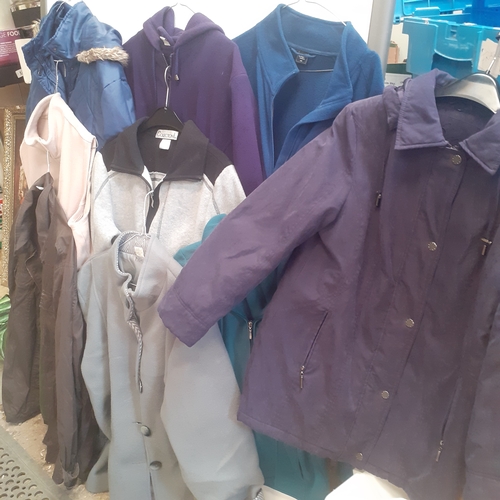 9 - A large number of women's jackets/coats. Various labels l, including some Cotton Traders, Collection... 