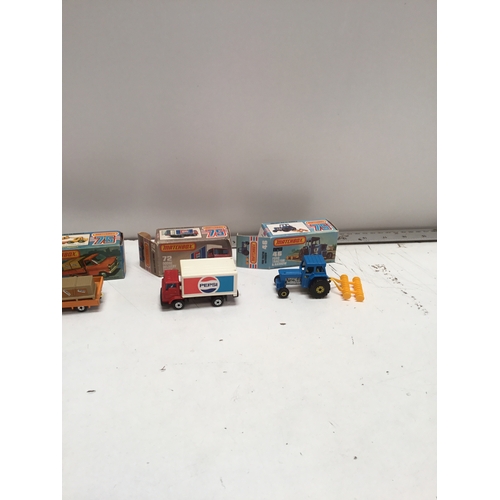 57 - 4x Matchbox Superfast  collectible cars with original boxes inc 46 ford tractor & 66 ford transit