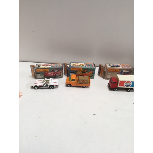 57 - 4x Matchbox Superfast  collectible cars with original boxes inc 46 ford tractor & 66 ford transit