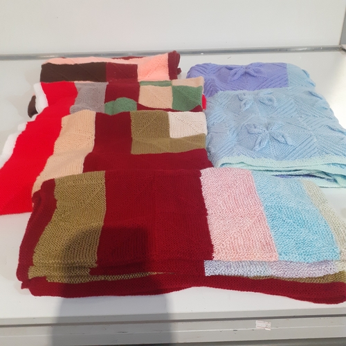 20 - 3 knitted blankets with very nice detail and colour. Good clean condition