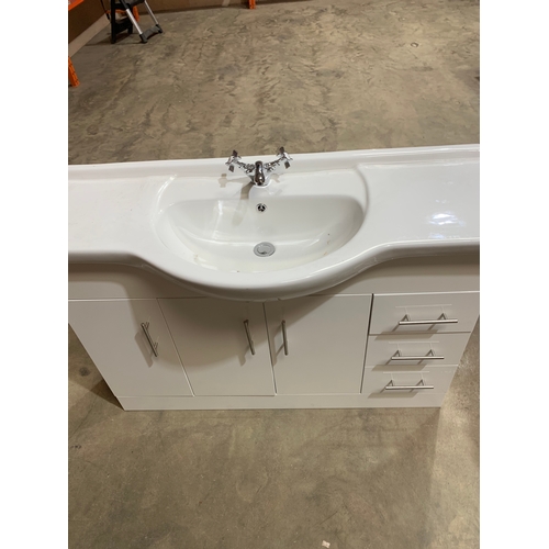 234 - Bathroom vanity unit - ex display as new -Wx 120cm & Dx 40cm