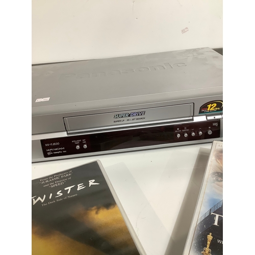 328 - Panasonic NV-FJ630 VHS video recorder /player plus 2 videos Twister &  Titanic