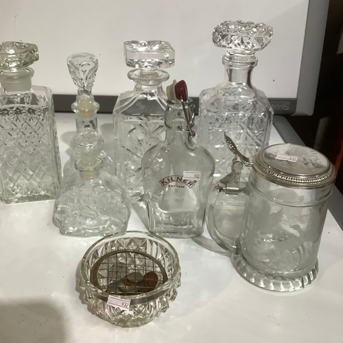 353 - Collection of decanters & other glassware