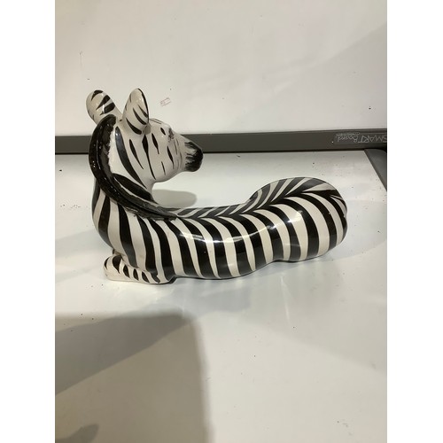 76 - Large 30cm span ceramic zebra