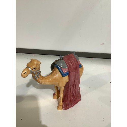 78 - Ceramic glazed camel - hand written 3/97 on base