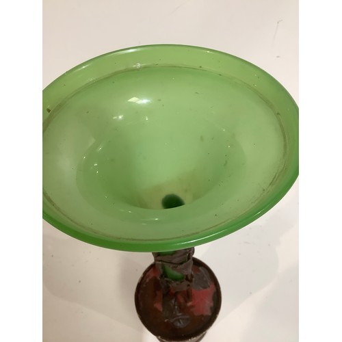 468 - Art Deco style vase on metal stand