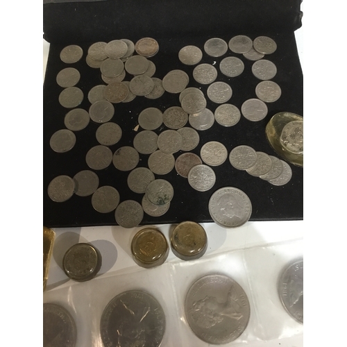 70A - Quantity of sixpences, shillings some crowns old pennies and fifty pence pieces plus more some set i... 