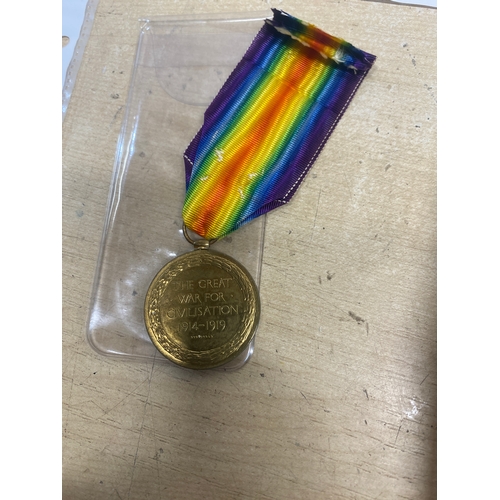 86A - 876977 Gunner Cyril Norman Acres, Royal Artillery 
WWI Victory Medal 1914-9
Completer with service p... 