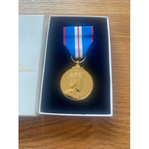 88A - The Queens Golden Jubilee Medal - 1952-2002 - Gold finish contained in original box of issue - medal... 