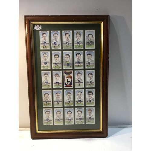 17 - Framed cigarette cards of vintage Spurs