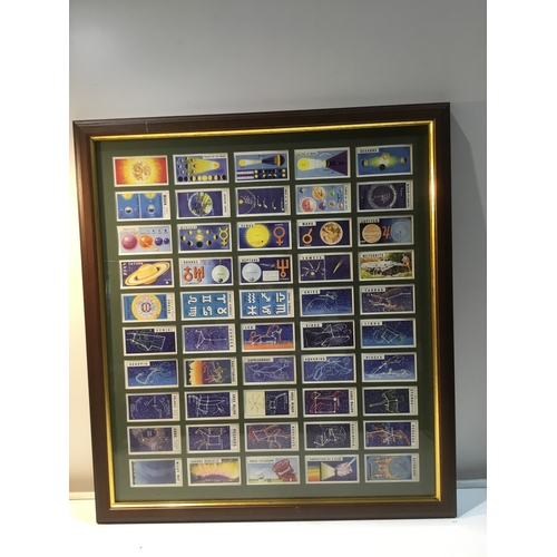 30 - Framed picture of collectable space tea cards