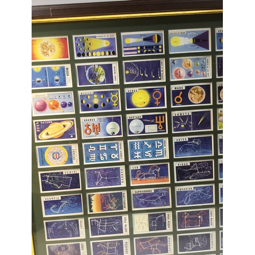 30 - Framed picture of collectable space tea cards