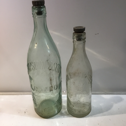 50 - Glass bottle by J Shipstone & sons limited plus wheatley & Bates sheffield bottle