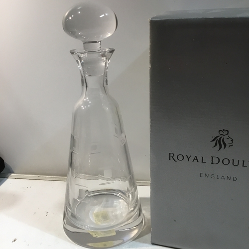 51 - Royal Doulton heavy glass decanter