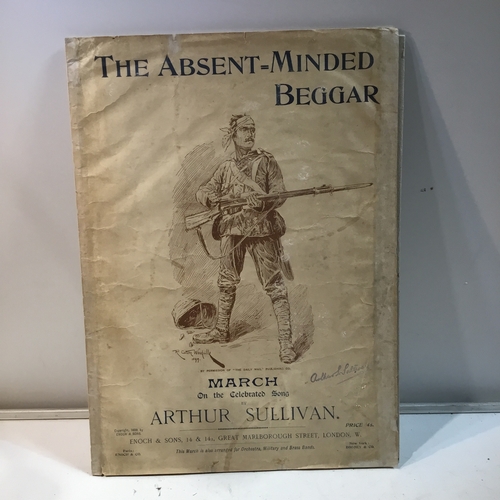 66 - The Absent Minded Begger by Rudyard Kipling poem sheets & sheet music by Arthur Sullivan