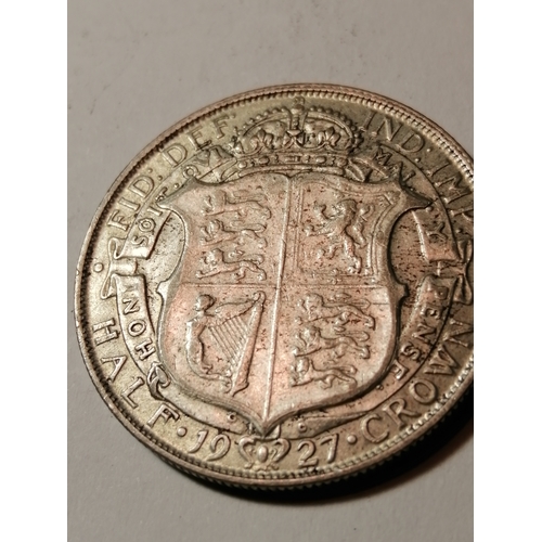 36A - 1927 halfcrown in about extremely fine condition