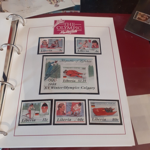 29 - Quantity of collectors stamps in presentation folders. Covering many sports including the Seoul Olym... 