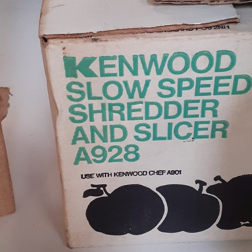 11 - Kenwood food mixer. Model A901. Has multiple attachments, shown in pictures. Most are boxed and in v... 