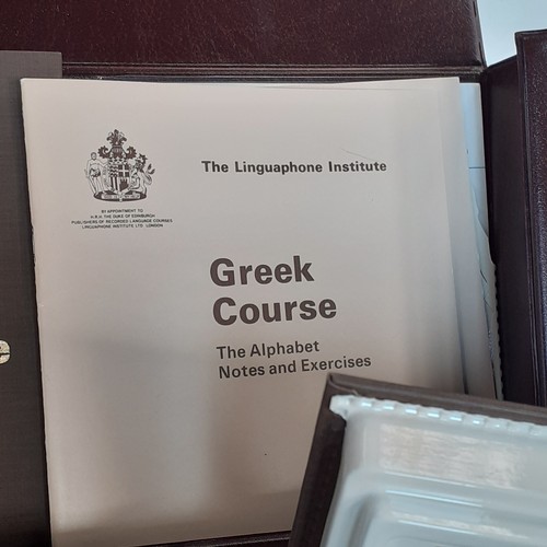 27 - The Linguaphone Institute Greek language course in Cassette form. 4 cassettes complete with Handbook... 