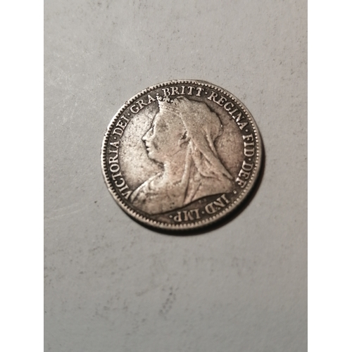 27A - 1895 Victorian sixpence