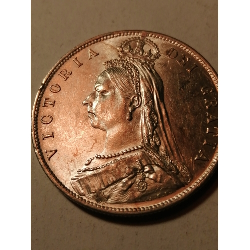 39A - 1889 Victorian halfcrown in uncirculated condition