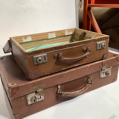 265 - Pair of vintage suitcases