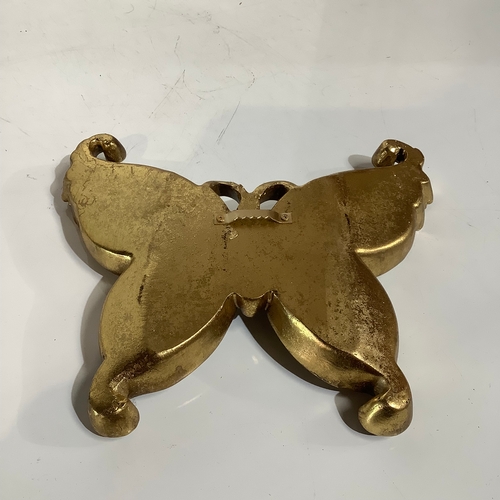 273 - Gold effect butterfly mirror