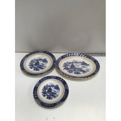 86 - Set of 3 Royal Tudor Chinese gardens plates