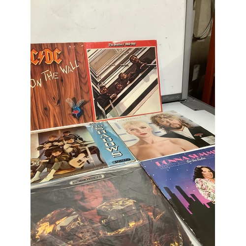 289 - Box full of LPs includes The Beatles 1962-1966 The supremes AC/DC shadows Eurythmics & many more