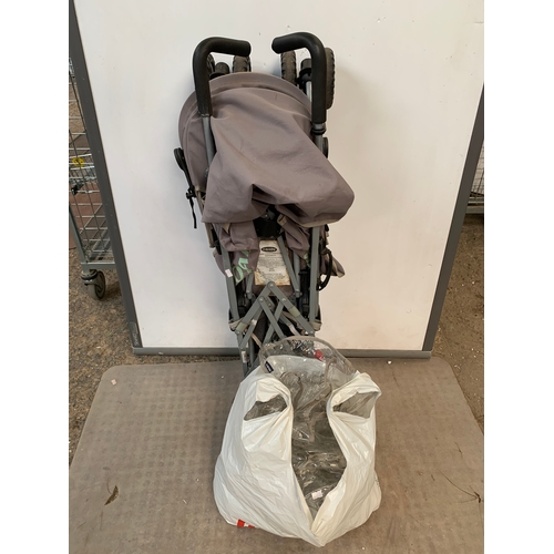 192 - Obaby buggy with plastic rain covers