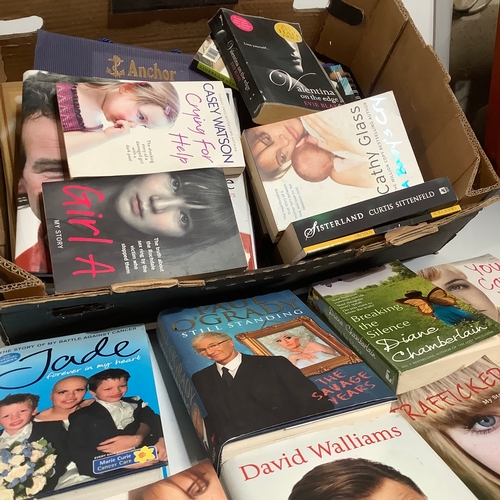 293 - Large box of books; Paul o Grady daddy’s little princess, you can’t hide & many more