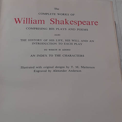 50 - The complete works of William Shakespeare.  Illustrated with original designs. Gawthorn press. Dust ... 