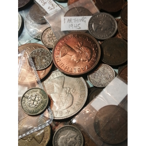 26A - Large tray of mixed English coinage (silver noted)