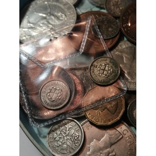 26A - Large tray of mixed English coinage (silver noted)