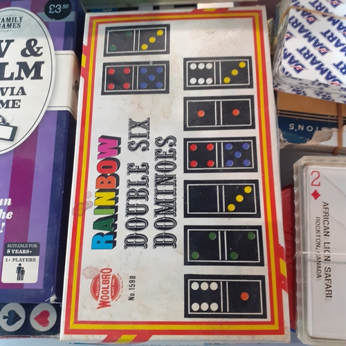 6 - Cards, Dominoes, Backgammon, pocket solitaire and more. Overall good vintage condition. Some have ag... 