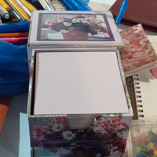 11 - Stationary bundle. Includes large quantity used pens/pencils, notebooks, address books, sellotape. S... 