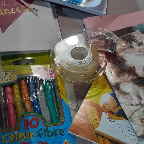 11 - Stationary bundle. Includes large quantity used pens/pencils, notebooks, address books, sellotape. S... 