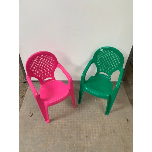 211 - Pair of small plastic children’s chairs