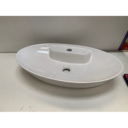 262 - Ex display bathroom porcelain sink - 60cm wide